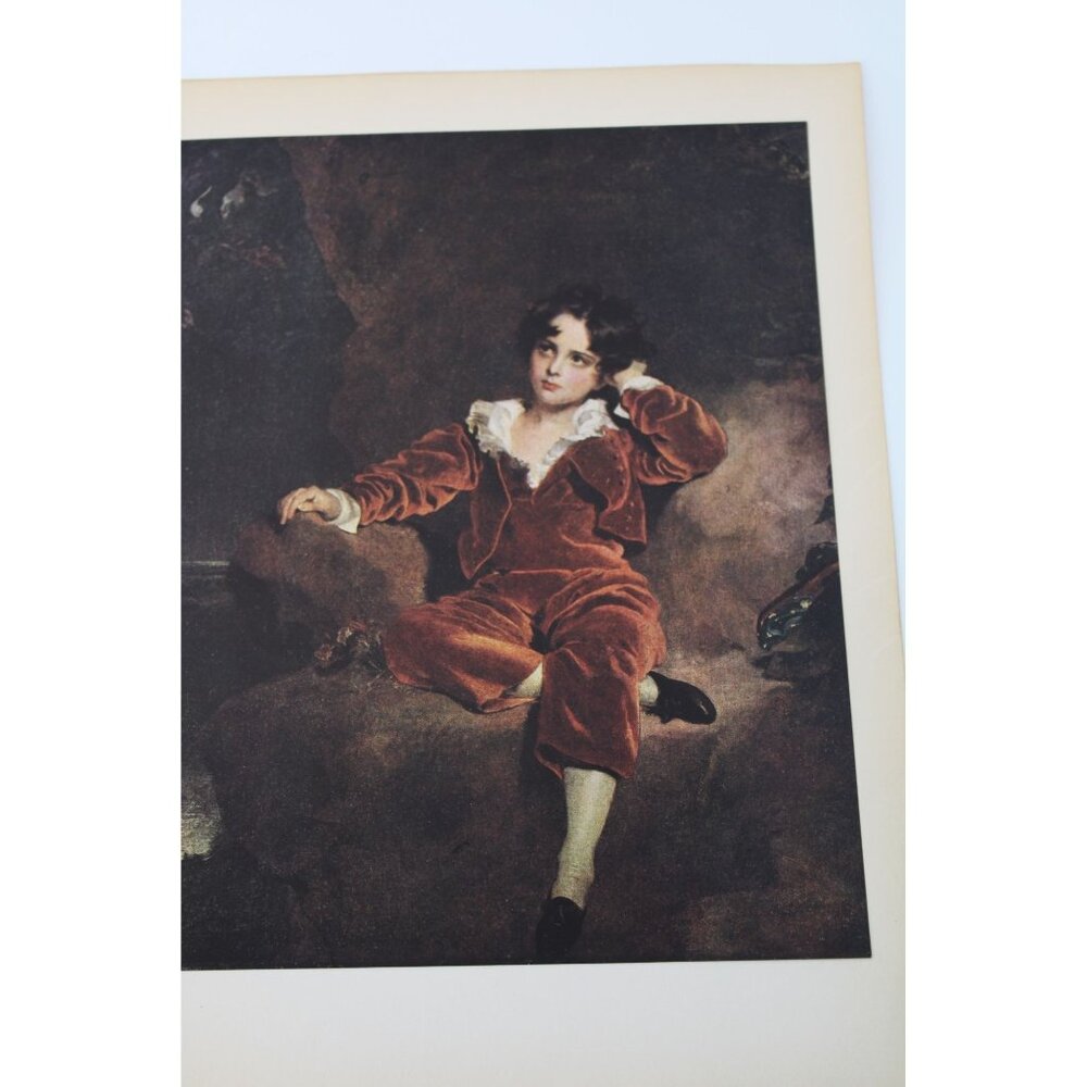 Portrait of Master Lambton Early British School Print Vintage 94079 Lawrence